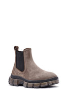 Men's Beige Suede Leather Chelsea Boots | Derimod Men's Beige Suede Leather Chelsea Boots | Derimod