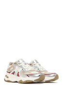 Women's Beige Lace-Up Thick-Soled Sneaker | Derimod Women's Beige Lace-Up Thick-Soled Sneaker | Derimod