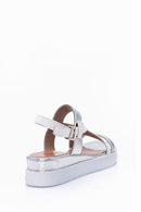 Women's Silver Detailed Sandals | Derimod Women's Silver Detailed Sandals | Derimod