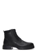 Men's Black Leather Zippered Casual Boots | Derimod Men's Black Leather Zippered Casual Boots | Derimod
