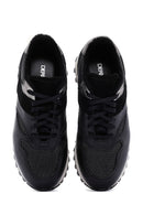 Women's Black Thick Soled Leather Sneaker | Derimod Women's Black Thick Soled Leather Sneaker | Derimod