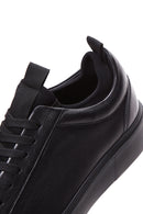 Erkek Siyah Bağcıklı Deri Sneaker | Derimod Erkek Siyah Bağcıklı Deri Sneaker | Derimod