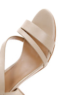 Women's Beige Ankle Strap Chunky Heel Sandals | Derimod Women's Beige Ankle Strap Chunky Heel Sandals | Derimod