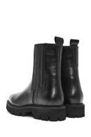 Women's Black Zippered Leather Chelsea Boots | Derimod Women's Black Zippered Leather Chelsea Boots | Derimod