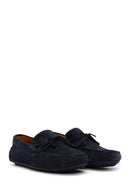 Men's Navy Blue Suede Leather Casual Loafer | Derimod Men's Navy Blue Suede Leather Casual Loafer | Derimod