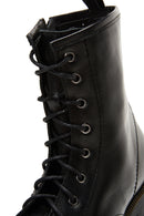 Women's Black Leather Zippered Boots | Derimod Women's Black Leather Zippered Boots | Derimod