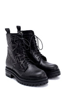 Women's Leather Star Detailed Boots | Derimod Women's Leather Star Detailed Boots | Derimod