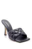 Women's Leather Heeled Slippers | Derimod Women's Leather Heeled Slippers | Derimod