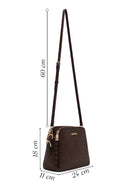 Woman Brown Long-Strap Crocodile Pattern Crossbody Bag | Derimod Woman Brown Long-Strap Crocodile Pattern Crossbody Bag | Derimod