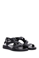 Women's Black Ankle Strap Leather Sandals | Derimod Women's Black Ankle Strap Leather Sandals | Derimod