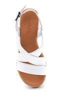 Women's Wedge Heel Leather Sandals | Derimod Women's Wedge Heel Leather Sandals | Derimod