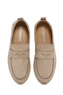Men's Beige Nubuck Leather Casual Loafer | Derimod Men's Beige Nubuck Leather Casual Loafer | Derimod