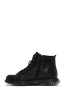 Men's Black Leather Zippered Casual Boots | Derimod Men's Black Leather Zippered Casual Boots | Derimod