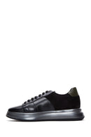 Erkek Siyah Deri Kalın Tabanlı Sneaker | Derimod Erkek Siyah Deri Kalın Tabanlı Sneaker | Derimod