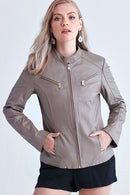 Latinia Women's Leather Jacket | Derimod Latinia Women's Leather Jacket | Derimod
