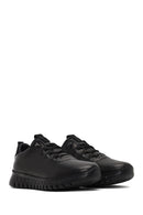 Kadın Siyah Bağcıklı Deri Sneaker | Derimod Kadın Siyah Bağcıklı Deri Sneaker | Derimod