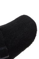 Women's Black Flat Slippers | Derimod Women's Black Flat Slippers | Derimod