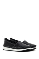 Kadın Siyah Kalın Tabanlı Deri Comfort Loafer | Derimod Kadın Siyah Kalın Tabanlı Deri Comfort Loafer | Derimod