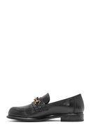 Women's Black Buckle Detailed Leather Masculine Loafer | Derimod Women's Black Buckle Detailed Leather Masculine Loafer | Derimod