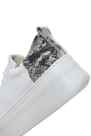 Women's White Thick Sole Lace Up Leather Sneaker | Derimod Women's White Thick Sole Lace Up Leather Sneaker | Derimod