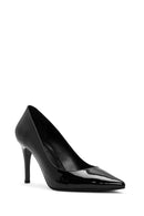 Women's Black High Thin Heel Patent Leather Stiletto | Derimod Women's Black High Thin Heel Patent Leather Stiletto | Derimod