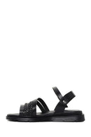 Women's Black Ankle Strap Leather Sandals | Derimod Women's Black Ankle Strap Leather Sandals | Derimod