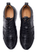 Men's Leather Patterned Sneaker | Derimod Men's Leather Patterned Sneaker | Derimod