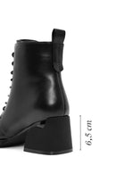 Women's Black Zippered Chunky Heel Boots | Derimod Women's Black Zippered Chunky Heel Boots | Derimod