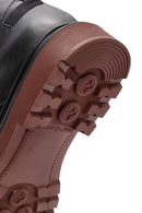Men's Black Zippered Lace-Up Leather Combat Boots | Derimod Men's Black Zippered Lace-Up Leather Combat Boots | Derimod