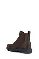 Geox Men's Brown Spherica Ec7 Leather Chelsea Boots | Derimod Geox Men's Brown Spherica Ec7 Leather Chelsea Boots | Derimod