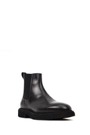 Men's Black Zippered Leather Boot | Derimod Men's Black Zippered Leather Boot | Derimod