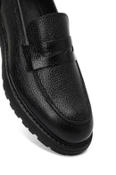 Men's Black Thick-Soled Leather Loafer | Derimod Men's Black Thick-Soled Leather Loafer | Derimod