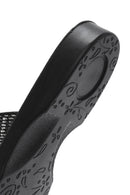 Women's Black Straw Slippers | Derimod Women's Black Straw Slippers | Derimod