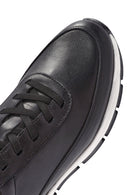 Men's Black Lace-up Thick-Sole Leather Casual Sneaker | Derimod Men's Black Lace-up Thick-Sole Leather Casual Sneaker | Derimod