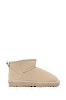 Women's Cream Short Suede Boots | Derimod Women's Cream Short Suede Boots | Derimod