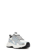 Women's Blue Chunky Sole Lace-Up Sneakers | Derimod Women's Blue Chunky Sole Lace-Up Sneakers | Derimod