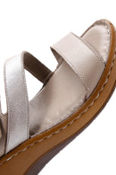 Women's Mink Leather Wedge Heel Comfort Sandals | Derimod Women's Mink Leather Wedge Heel Comfort Sandals | Derimod