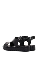 Women's Black Ankle Strap Leather Sandals | Derimod Women's Black Ankle Strap Leather Sandals | Derimod