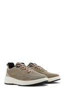 Erkek Bej Bağcıklı Kalın Tabanlı Sneaker | Derimod Erkek Bej Bağcıklı Kalın Tabanlı Sneaker | Derimod