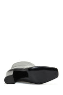 Women's Black Leather Heeled Classic Boots | Derimod Women's Black Leather Heeled Classic Boots | Derimod