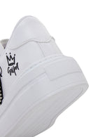 Women's White Stone Sneaker | Derimod Women's White Stone Sneaker | Derimod