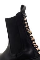 Women's Black Thick Soled Chelsea Leather Boots | Derimod Women's Black Thick Soled Chelsea Leather Boots | Derimod