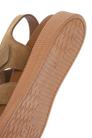 Woman Taba Süet Leather Sandalet | Derimod Woman Taba Süet Leather Sandalet | Derimod