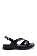 Women's Snakeskin Patterned Sandals | Derimod Women's Snakeskin Patterned Sandals | Derimod