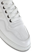 Men's White Lace-up Leather Sneaker | Derimod Men's White Lace-up Leather Sneaker | Derimod