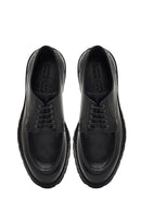 Men's Black Lace-Up Thick-Soled Leather Casual Shoe | Derimod Men's Black Lace-Up Thick-Soled Leather Casual Shoe | Derimod