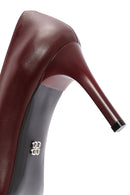 Kadın Bordo İnce Topuklu Deri Stiletto | Derimod Kadın Bordo İnce Topuklu Deri Stiletto | Derimod