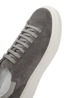 Erkek Gri Bağcıklı Kalın Tabanlı Süet Deri Sneaker | Derimod Erkek Gri Bağcıklı Kalın Tabanlı Süet Deri Sneaker | Derimod