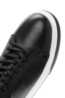 Men's Black Lace-up Thick-Sole Leather Sneaker | Derimod Men's Black Lace-up Thick-Sole Leather Sneaker | Derimod