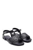 Women's Knitted Detailed Casual Sandals | Derimod Women's Knitted Detailed Casual Sandals | Derimod